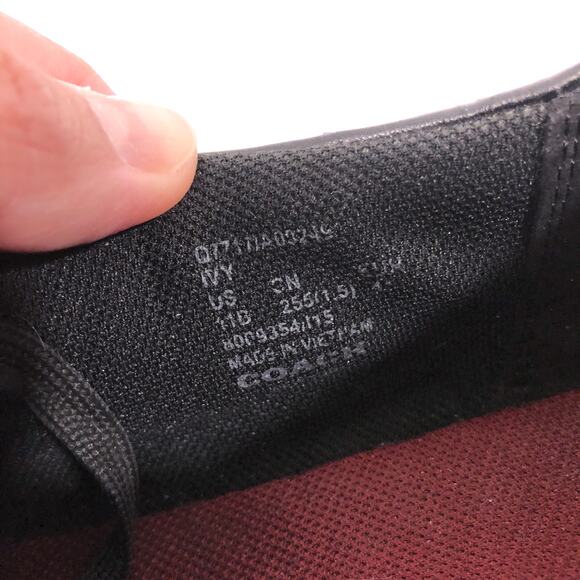 Coach Signature Ivy Black Leather Monogram Logo Sneakers - Picture 9 of 10